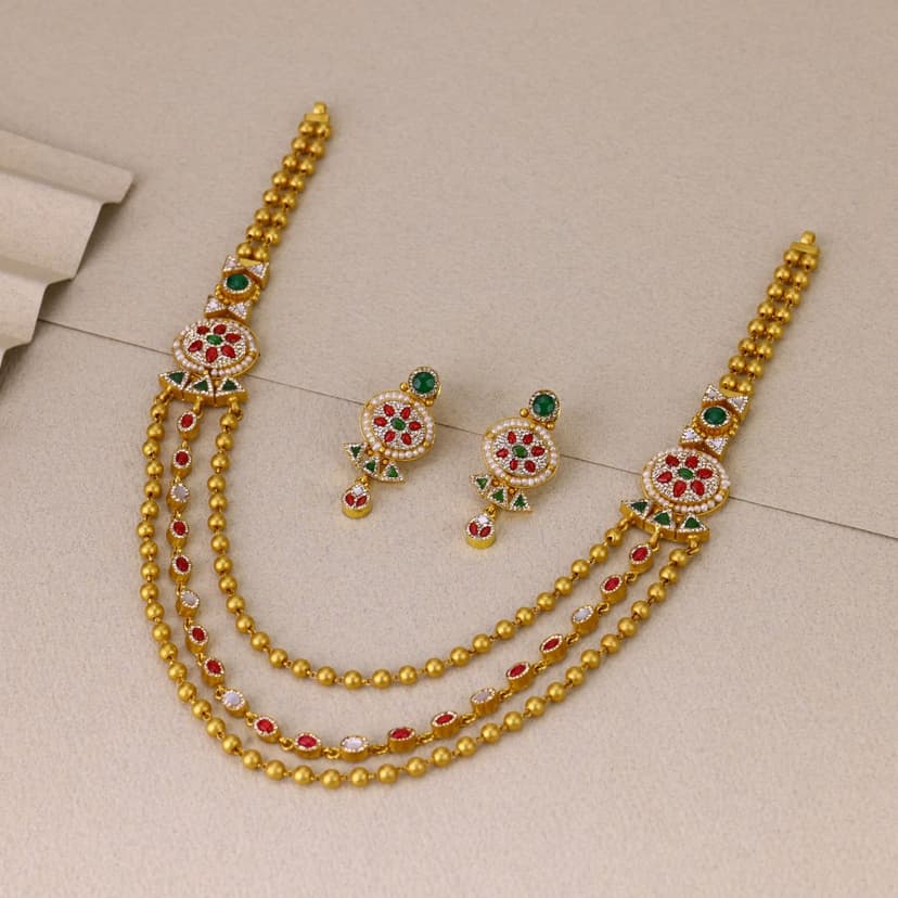 Ratnaprabha Kantha Necklace  22KT