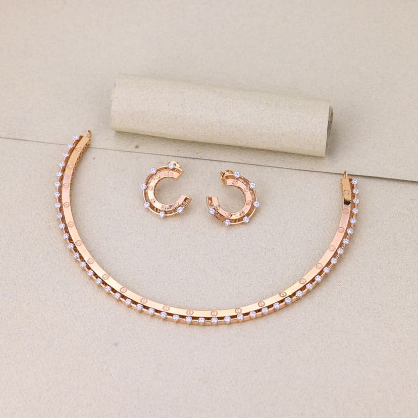Oravelle Lumiére Rose Gold Necklace 18KT