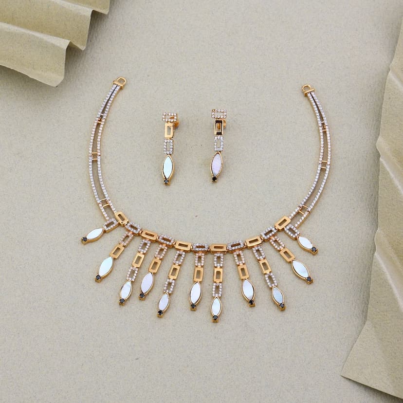 Ethereal Gleam Rose Gold Necklace 18KT