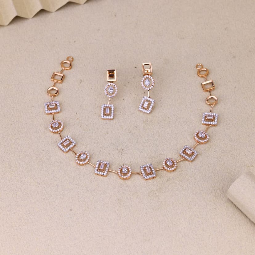 Starlight Geometry Necklace 18KT