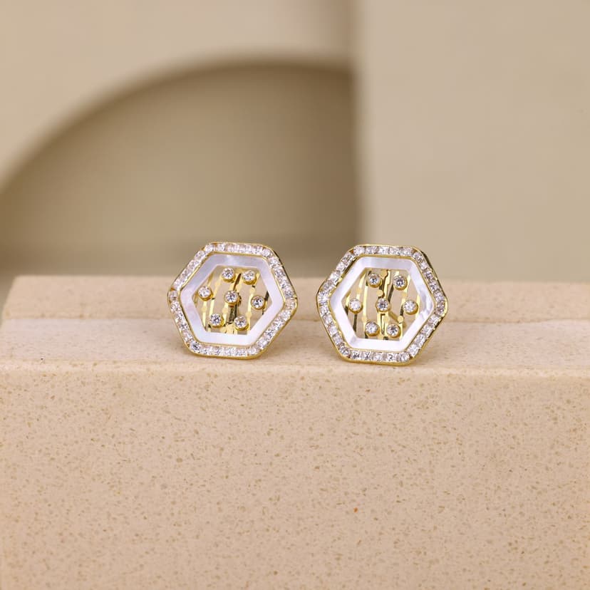 Roséline Hexéa Earrings 18KT