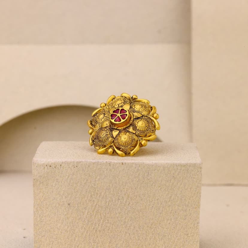 KanakaPushpi Antique Ring 22KT