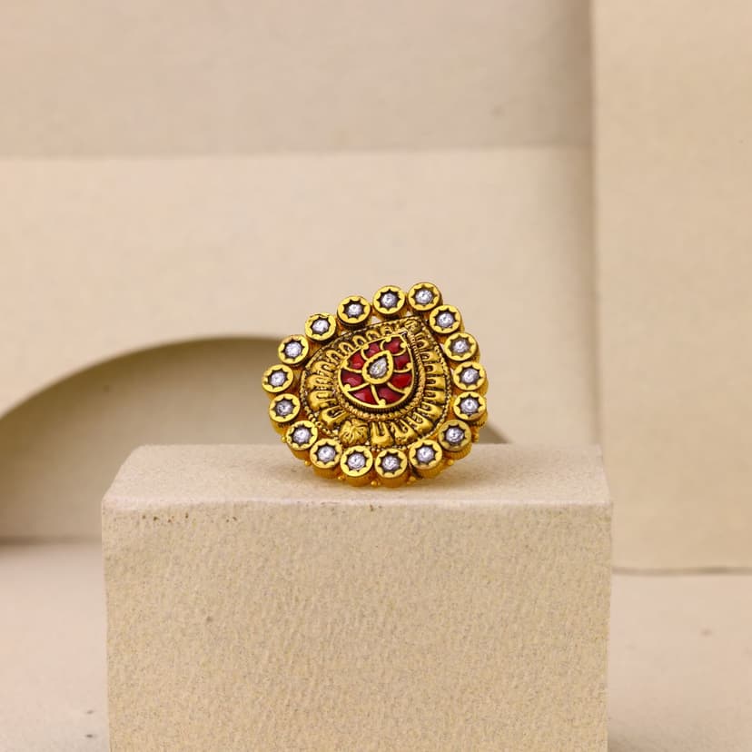 Chandrika Ratna Antique Ring 22KT