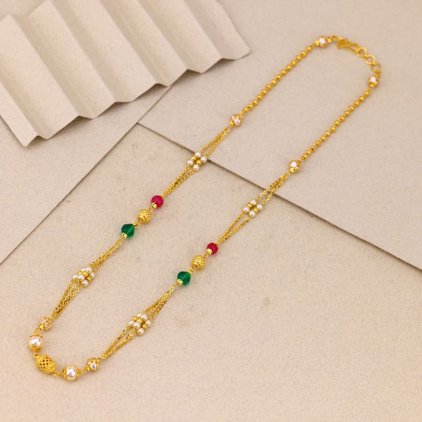 Subhadra Ratna Ethnic Mala 22KT