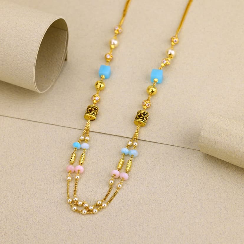 Indu Nila Ethnic Mala 22KT