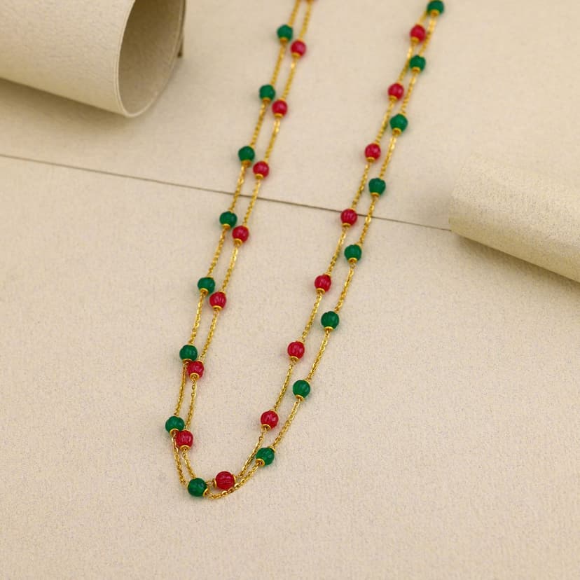 Gulab Varsha Ethnic Mala 22KT