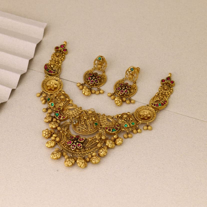 Padmavira Nitya Heritage Necklace 22KT