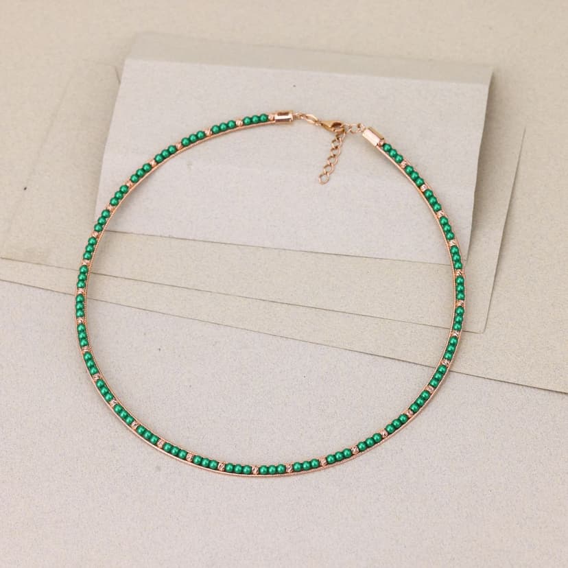 Emerald Serenade Aura Chain 18KT
