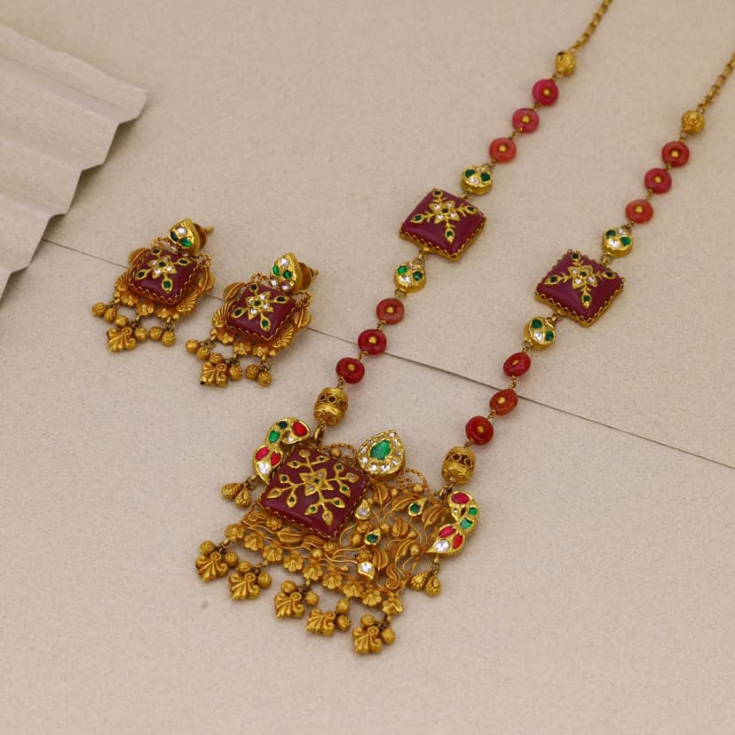 Rajakeli Sanrachna Heritage Chain Necklace 22KT