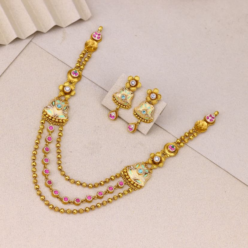 Mehvara Antique Necklace 22KT