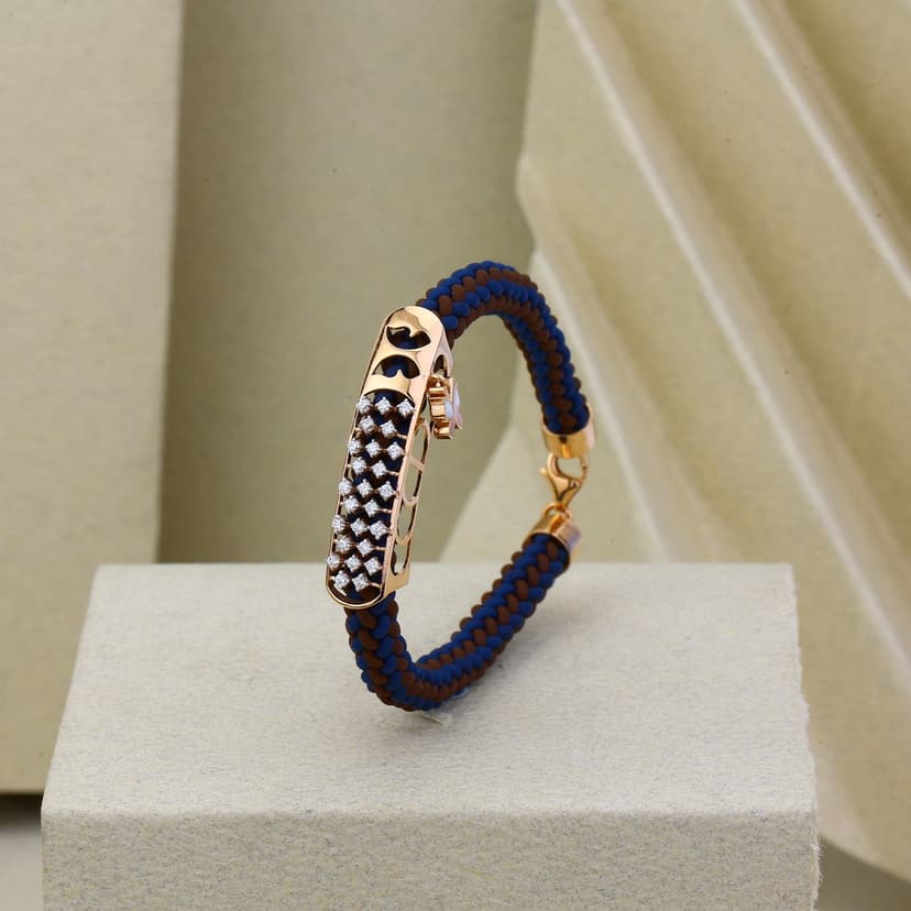 Rosavine Éclat Leather Kada Kada 18KT