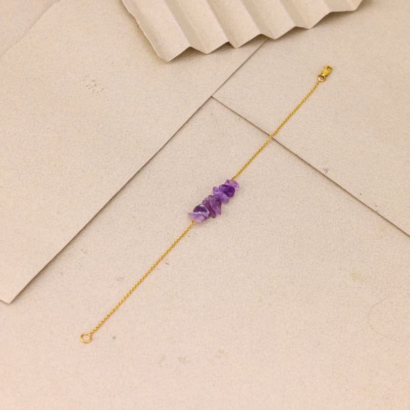 Amethyst Solstice Bracelet 22KT