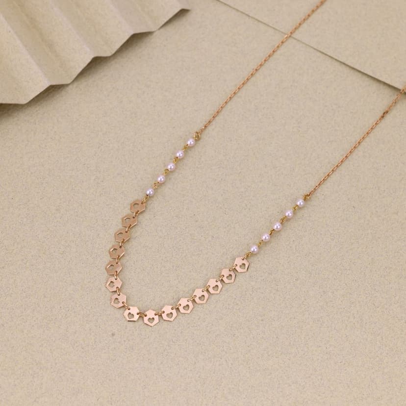 Hexaria Pearlweave Chain 18KT