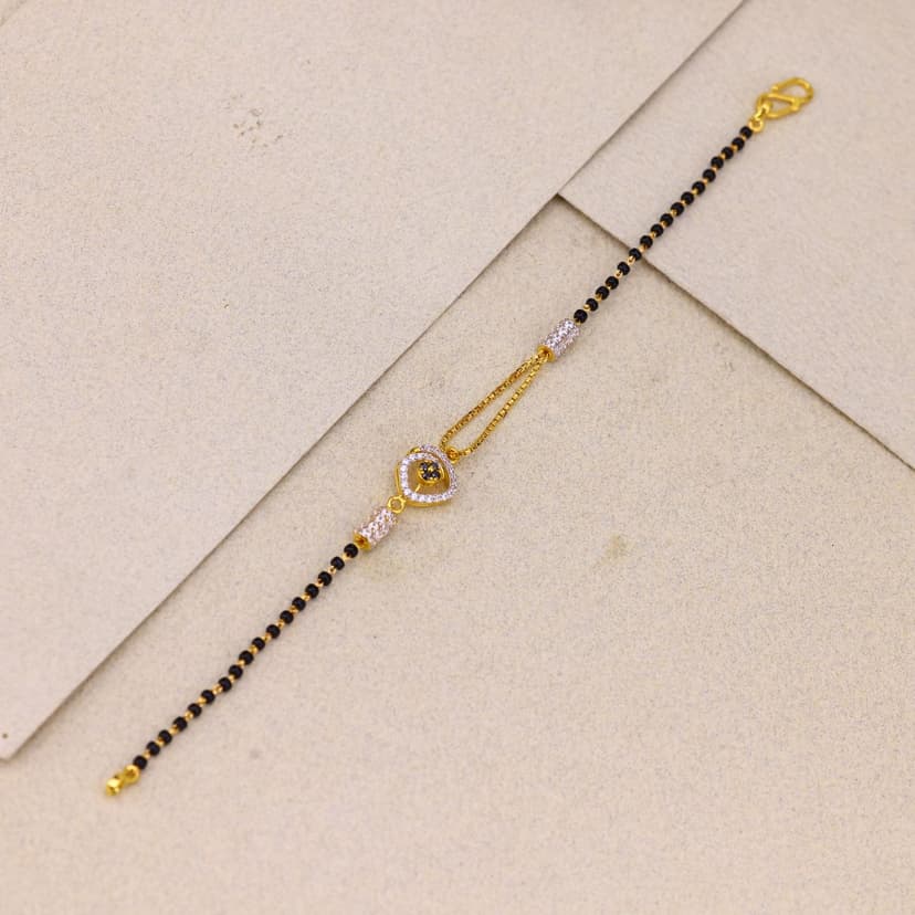 Aurevia Hridaya Mangalsutra Bracelet 22KT