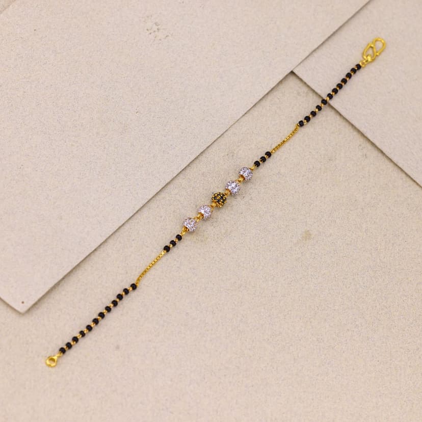 Svarika Noire Mangalsutra Bracelet 22KT