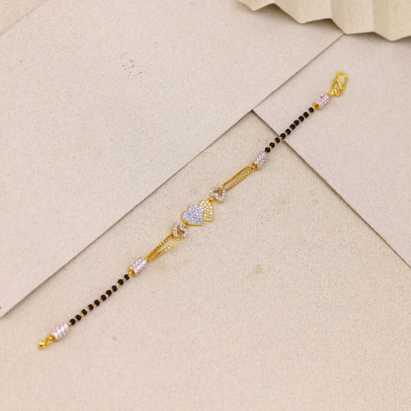 Hridvani Aura Mangalsutra Bracelet 22KT