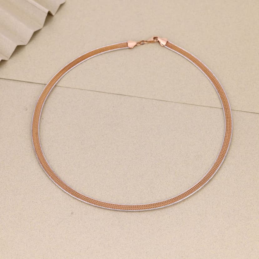 Elviora Dualweave Rose Chain 18KT