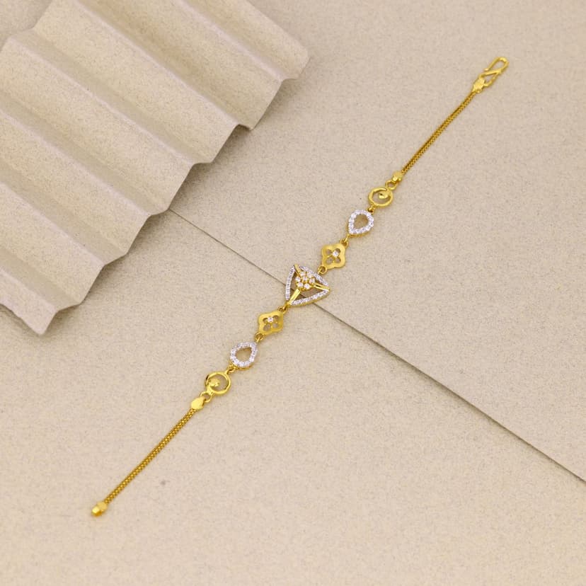 Trikona Pushpa Aura Bracelet 22KT