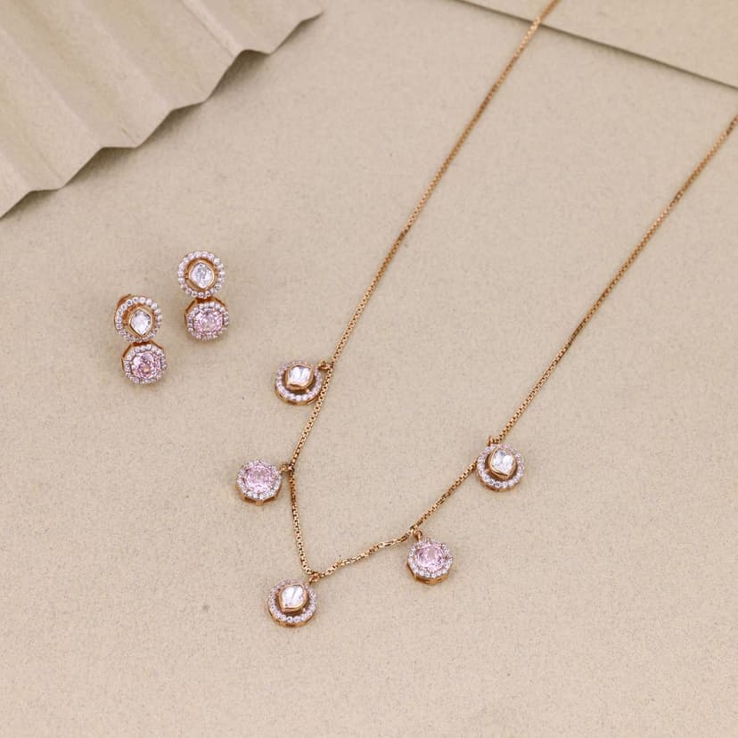 Aurevia Rosélune Orbit Chain Set 18KT