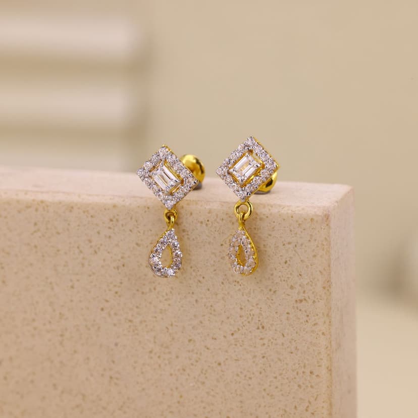 Lunavelle Briolette Drop Earrings 22KT