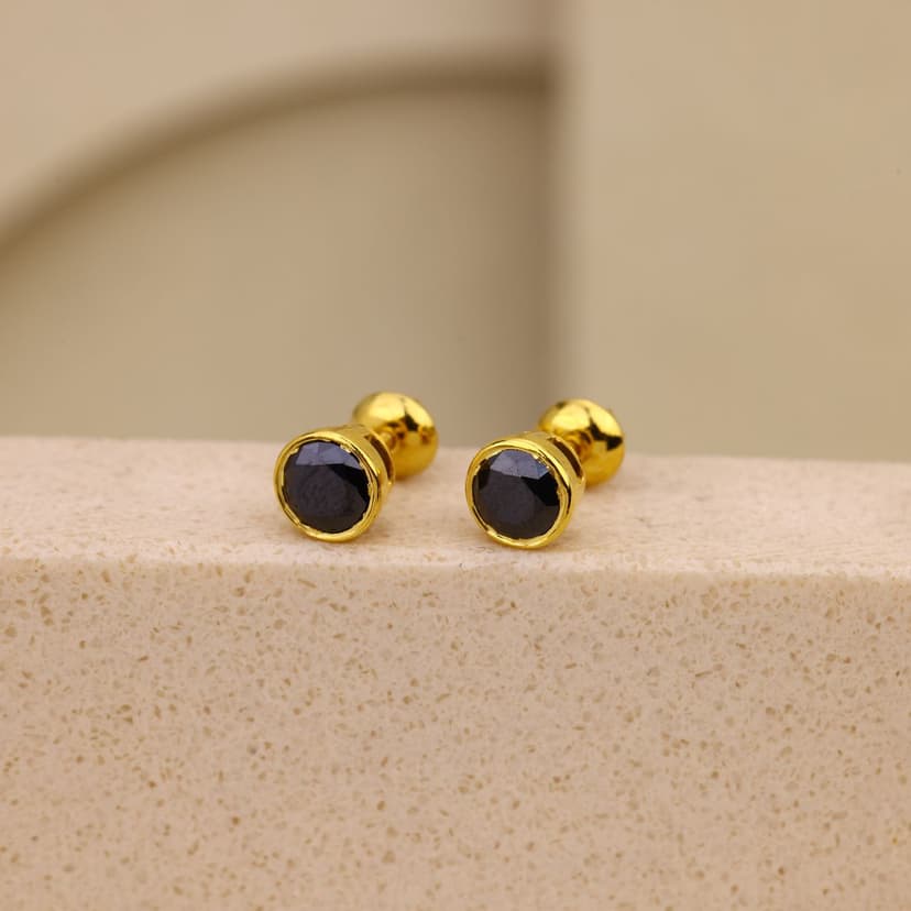 Obsidyne Halo Studs 18KT