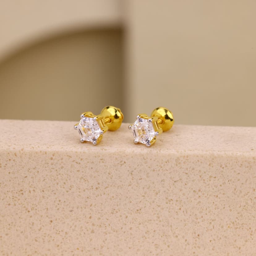 Zerline Facet Studs 18KT