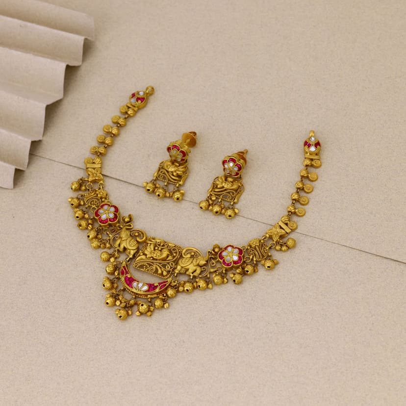Gajamallari Heritage Necklace 22KT