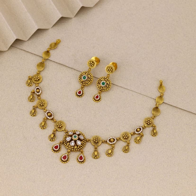 Avyantara Antique Necklace 22KT