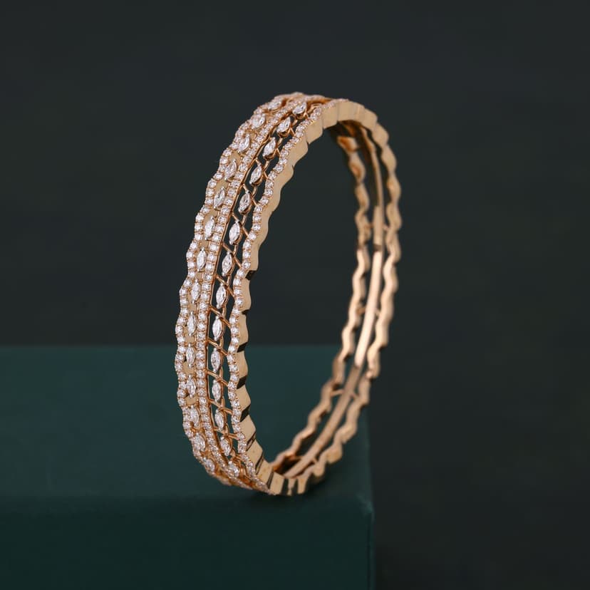 Ceralithia Lab Diamond Kada 14KT