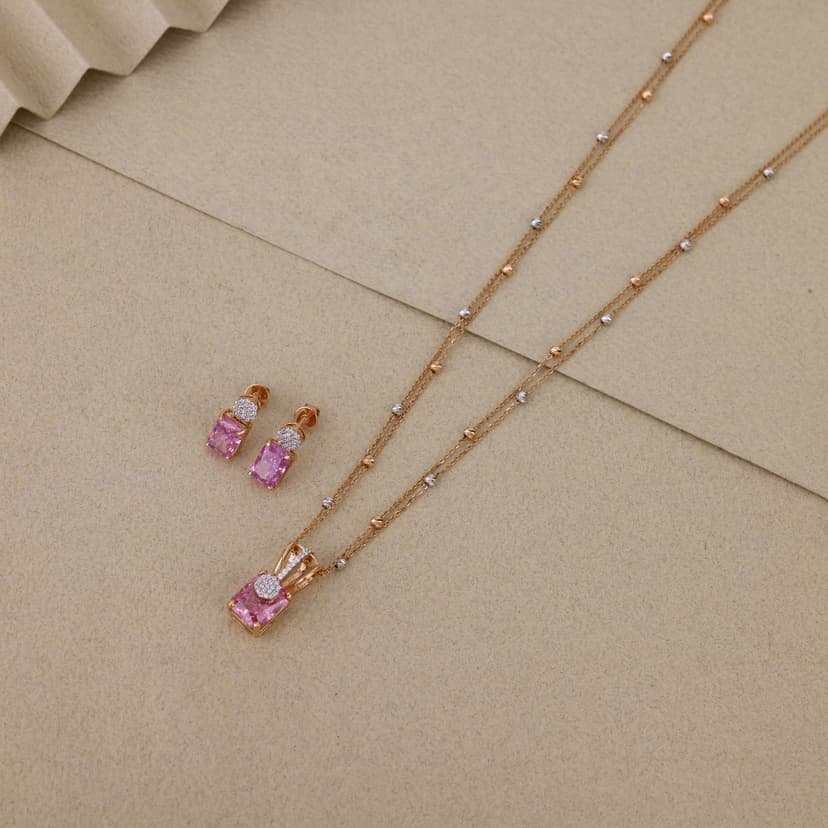 Savelienne Blushglint Chain Set 18KT