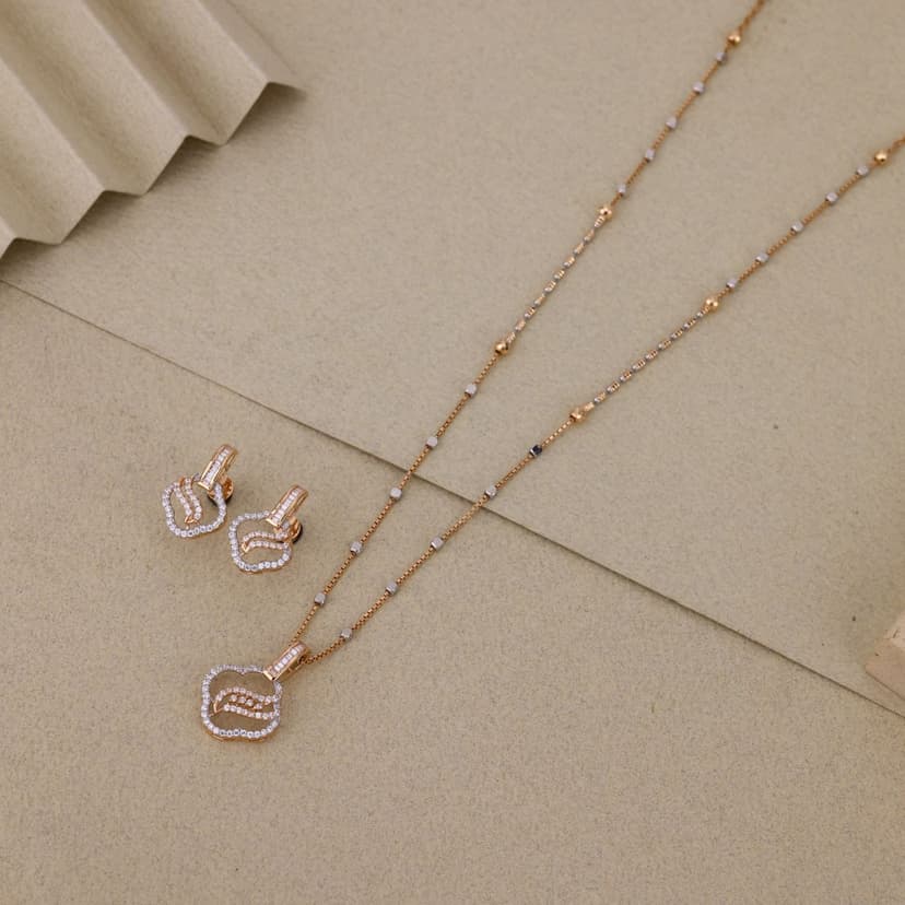 Dorellaya Flowring Chain Set 18KT