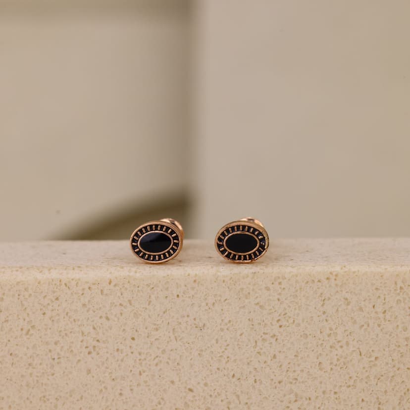 Mardevin Noirring Studs 18KT