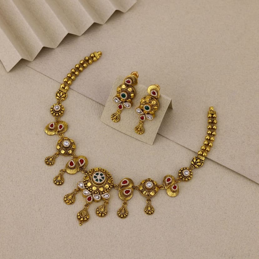 Vyanamayi Antique Necklace 22KT