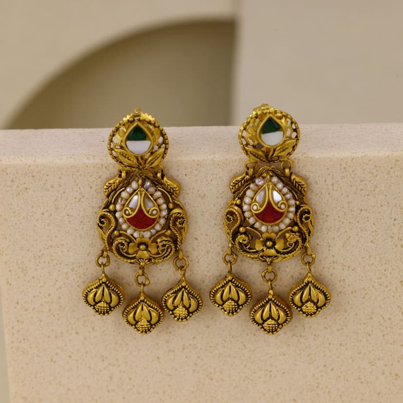 Ruchivana Antique Earrings 22KT