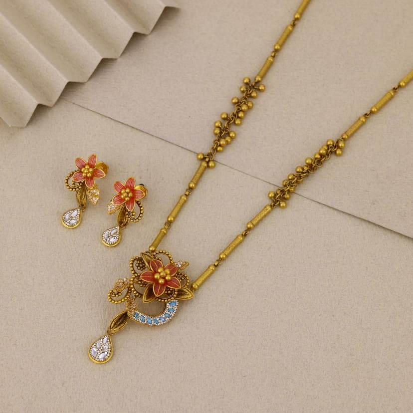 Kusumrohi Antique Chain Set 22KT