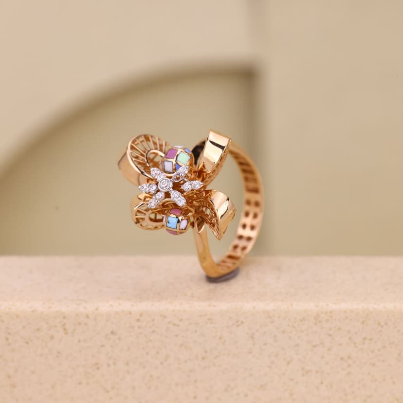 Auravielle Mosaic Bloom Ring 18KT