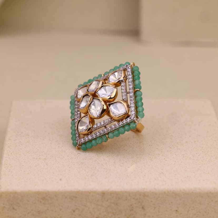 Verdanté Monzara Prism Ring 18KT