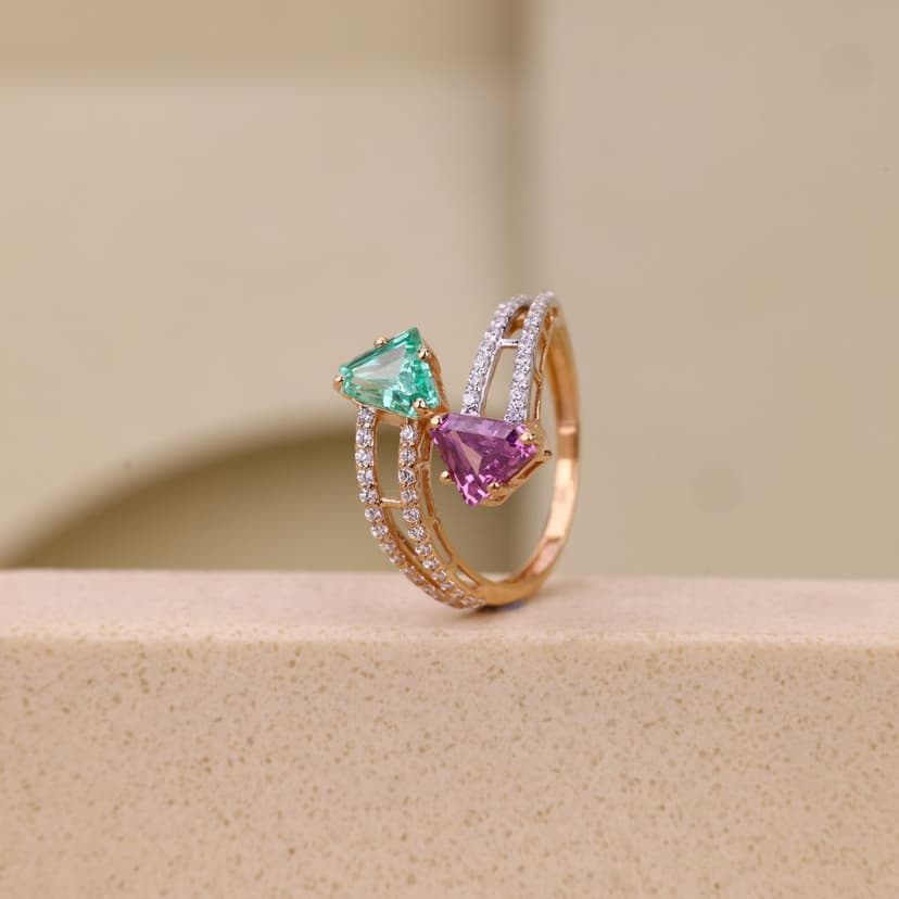 Trivéra Duolune Prism Ring 18KT