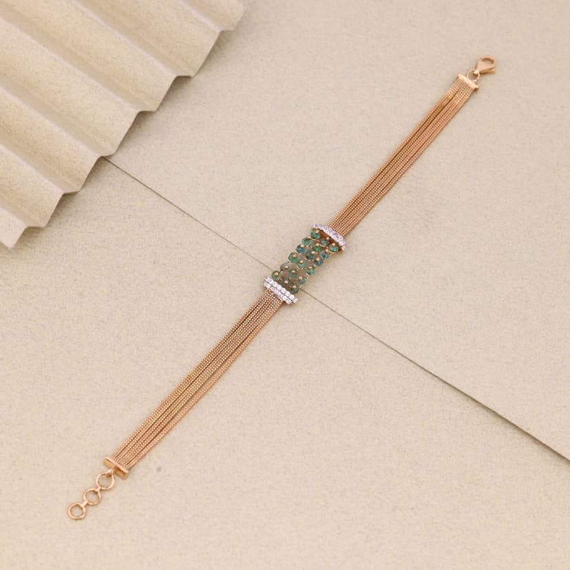 Emerielle Rosavault Lattice Bracelet 18KT