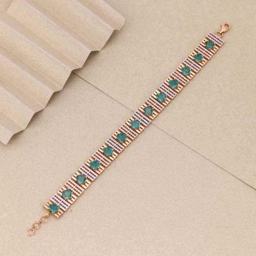 Émeraude Striéa Royale Bracelet 18KT