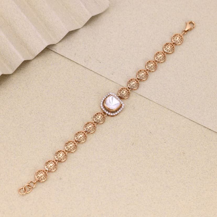 Zyverra Lattice Radiance Bracelet 18KT