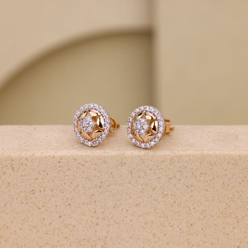 Aurelisse Haloferne Earrings 18KT
