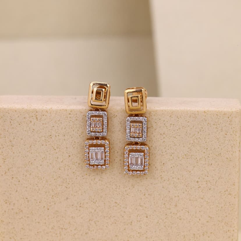Calystra Quadréa Earrings 18KT