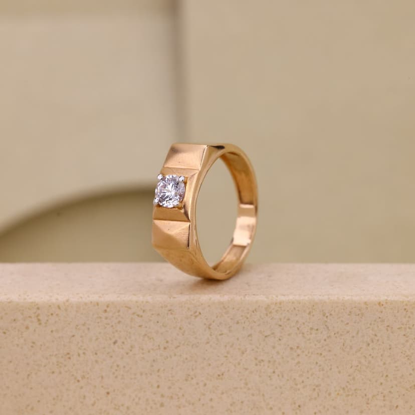 Aurex Facet Crown Ring 18KT