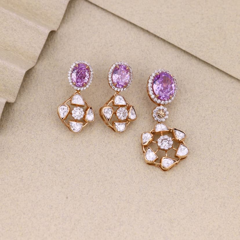 Amethyra Floréon Mozo Pendant Set 18KT