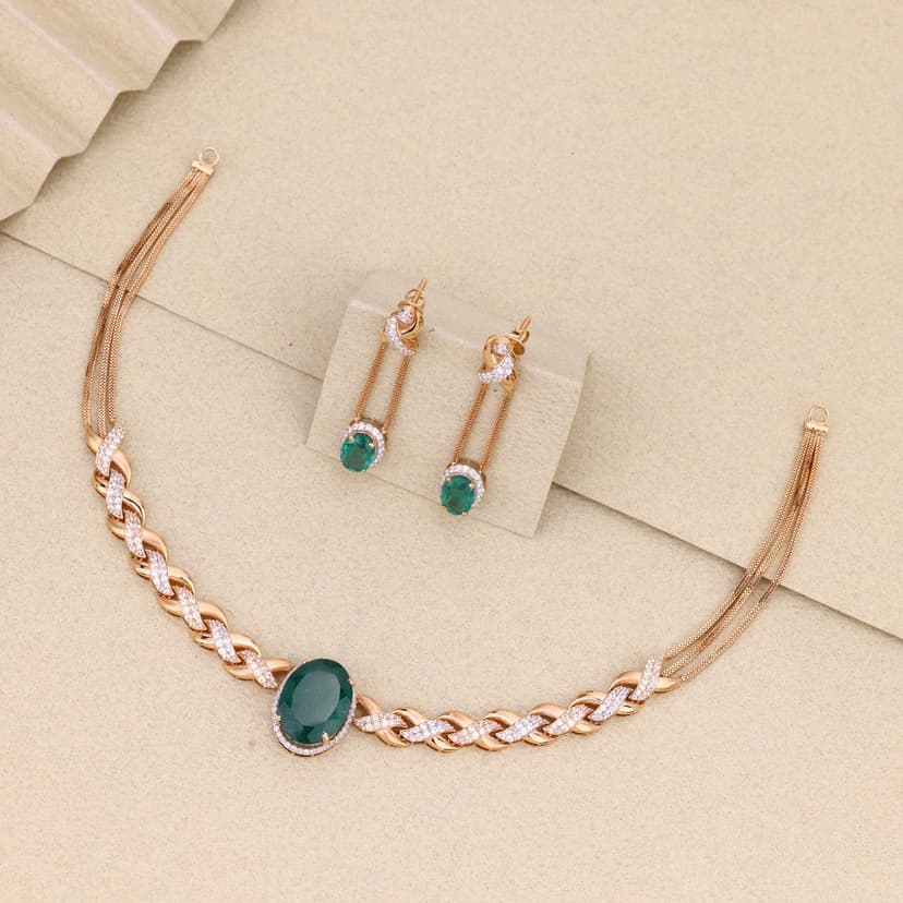 Verdelle Weave Empress Necklace 18KT