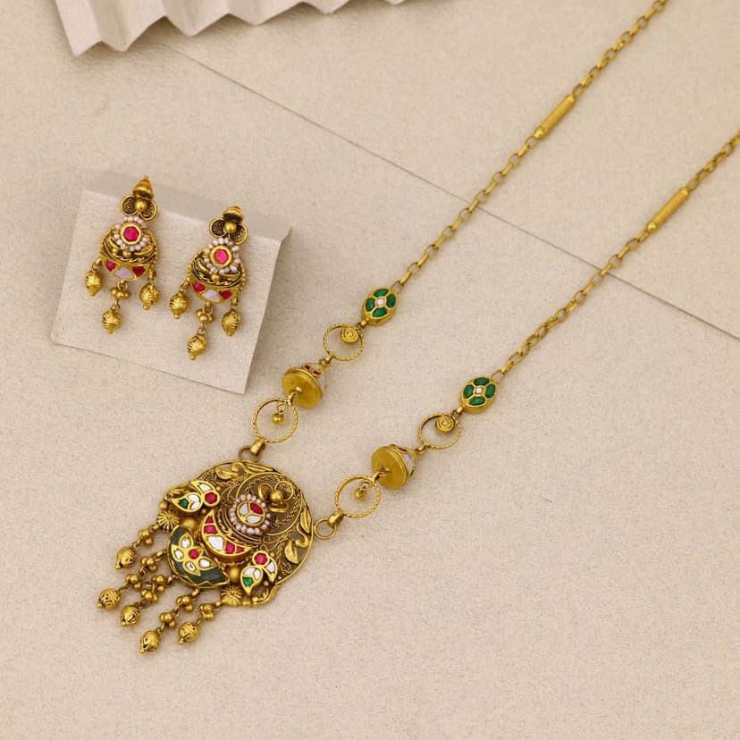 Vaidhehi Chandrika Chain Necklace 22KT