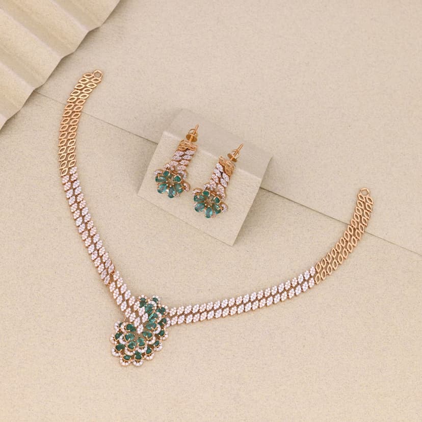 Aurevyn Marquise Lattice Necklace 18KT