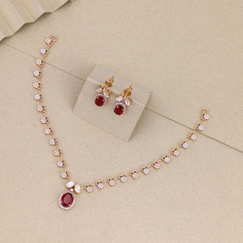 Rubielle Heartline Necklace 18KT