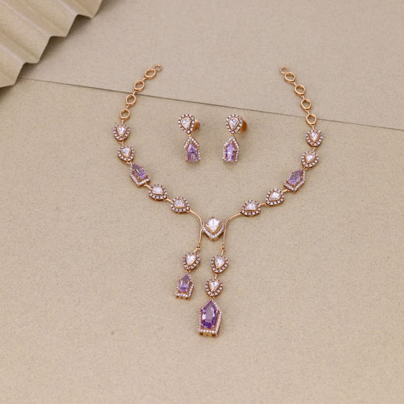 Celestique Blush Cascade Necklace 18KT